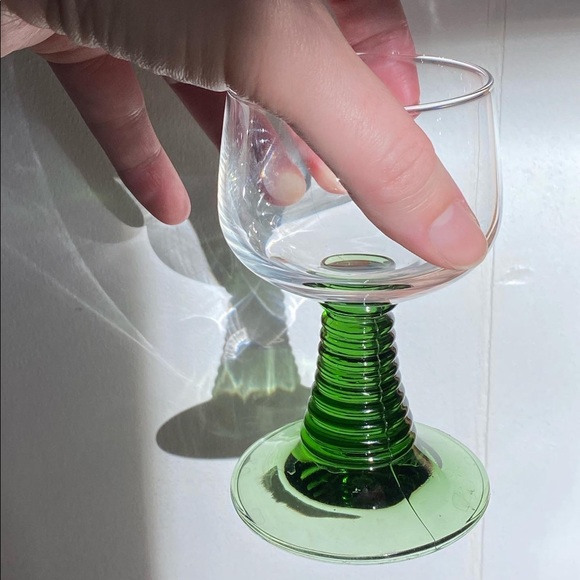 set of four vintage cordial glasses